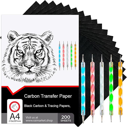 Carbon Paper For Hat Burning Transfer - Black