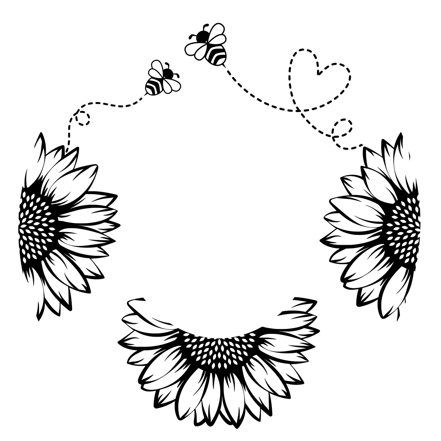 3 Sunflowers hat burning design