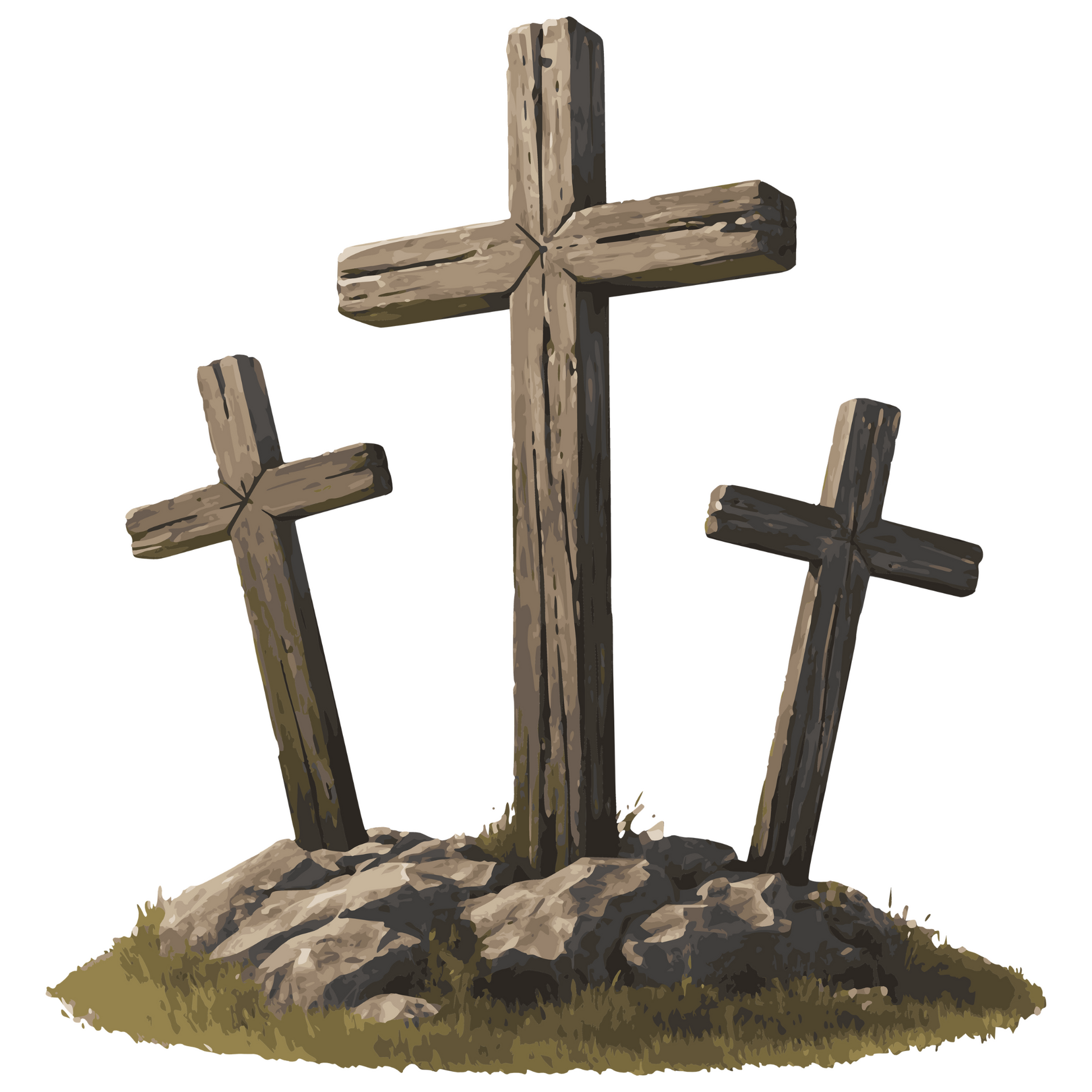 3 Rugged Crosses digital design