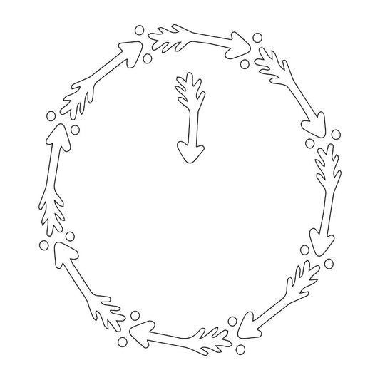 Arrow Wreath hat burning design