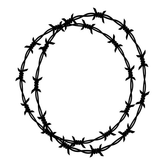 Barbed Wire hat burning design