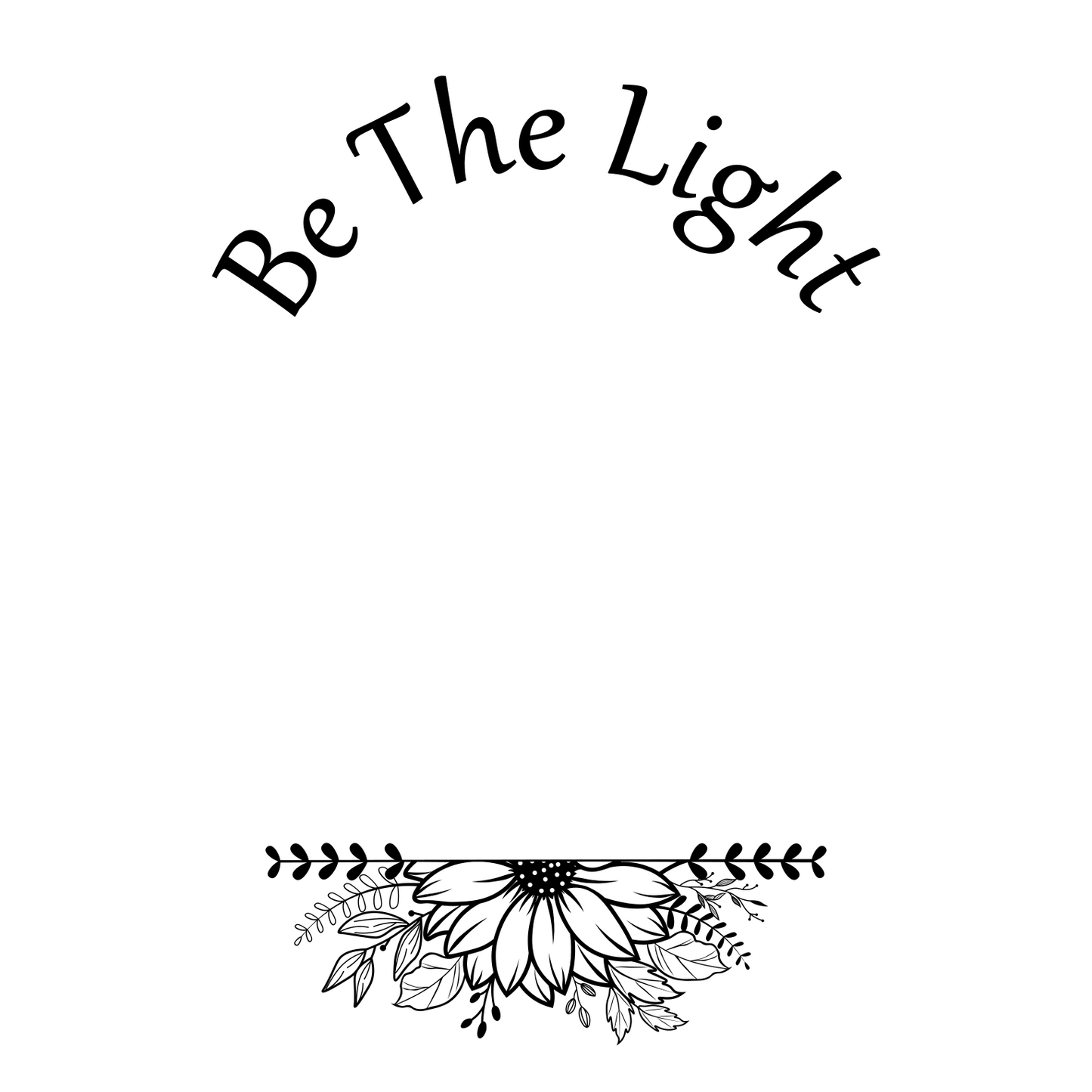 Be The Light Floral hat burning design
