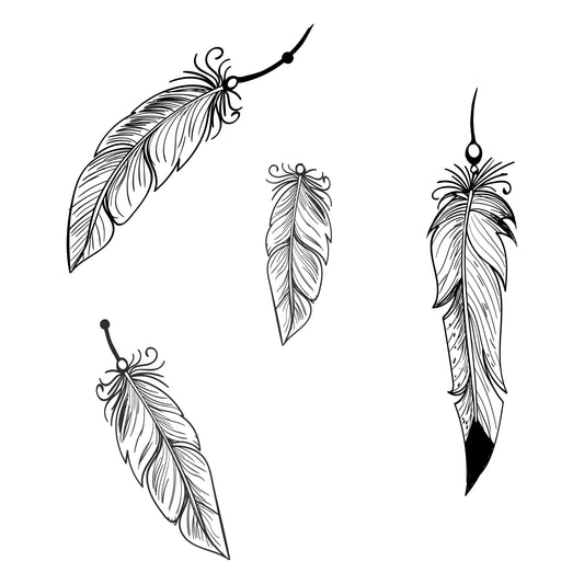 Bohemian Feathers hat burning design