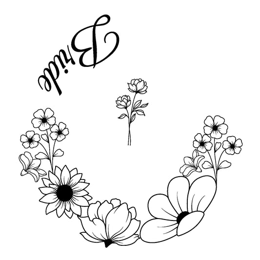 Bride Boho hat burning design