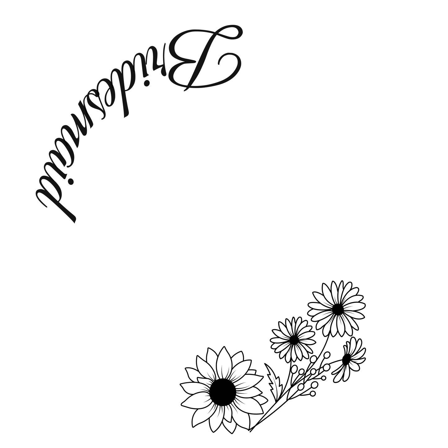 Bridesmaid hat burning design