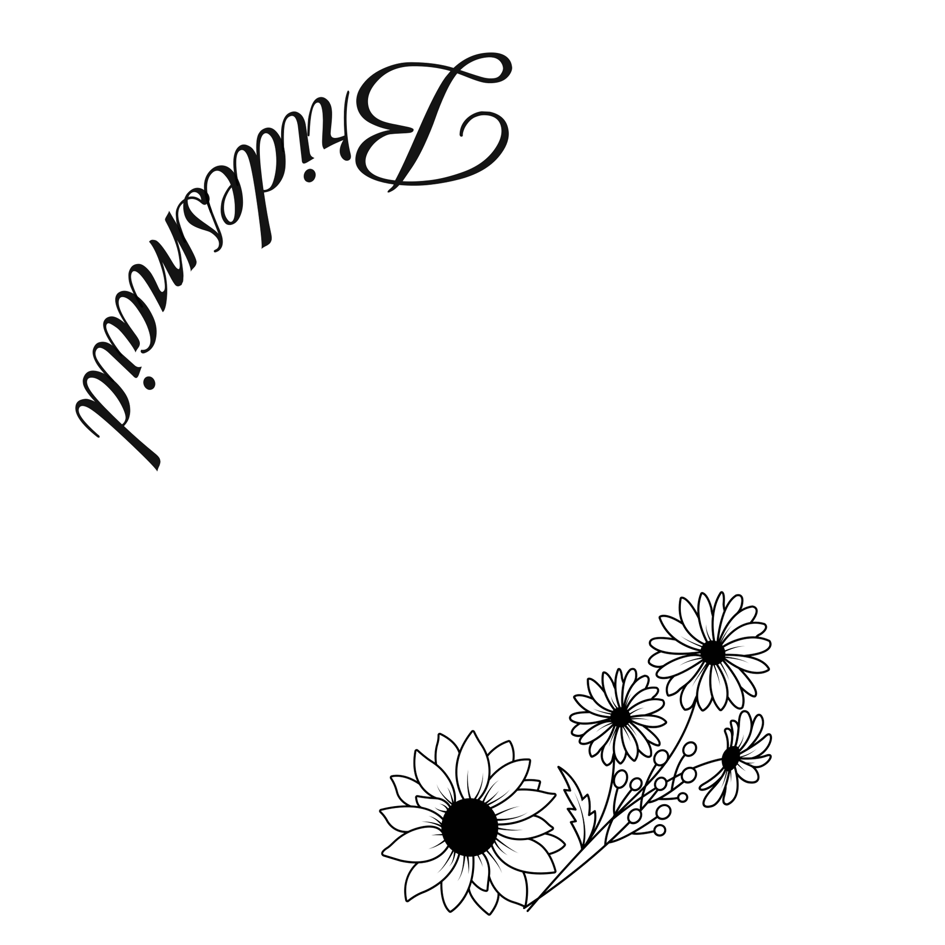 Bridesmaid hat burning design