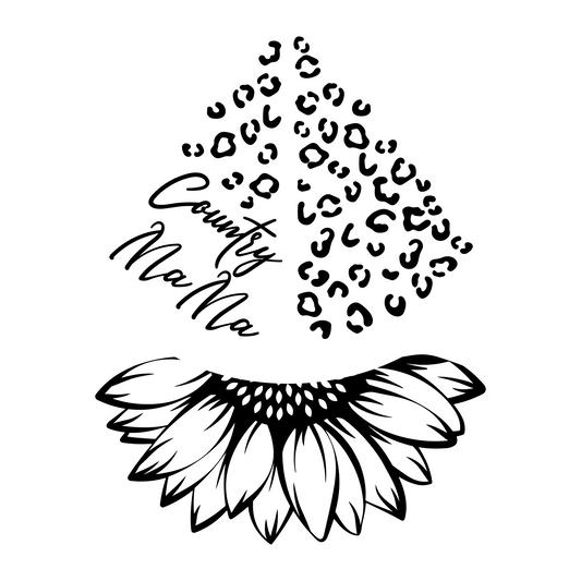 Country Mama Sunflower baseball hat burning design