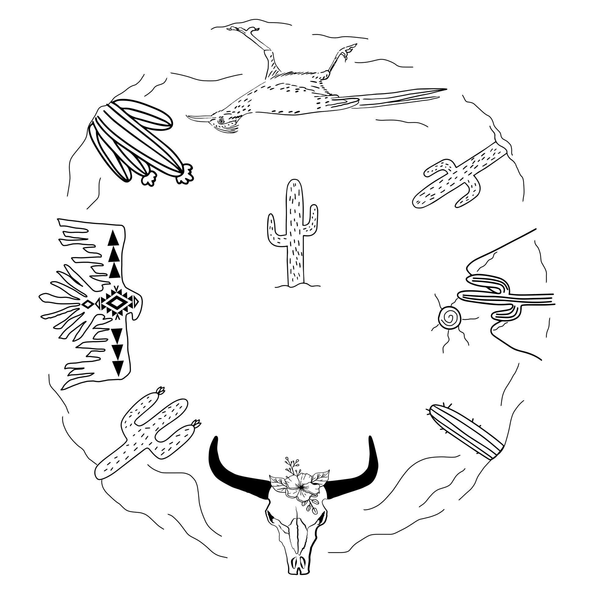 Desert Cactus hat burning design