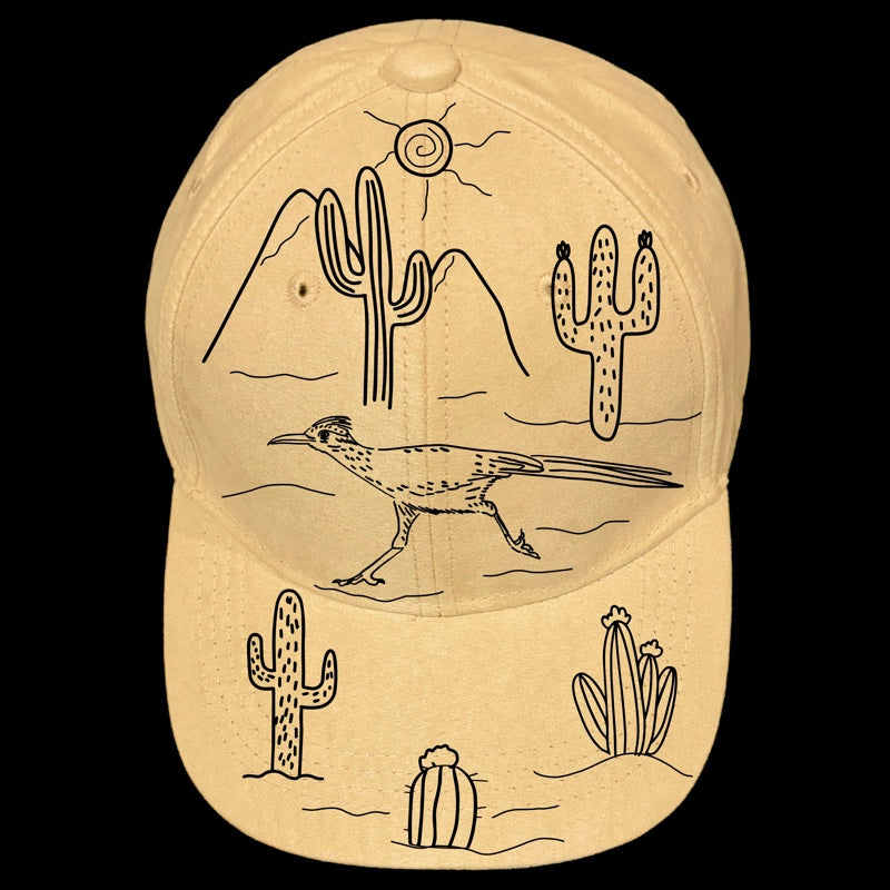 Desert Scene design on a baseball cap
