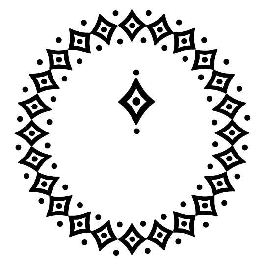 Diamonds And Dots hat burning design