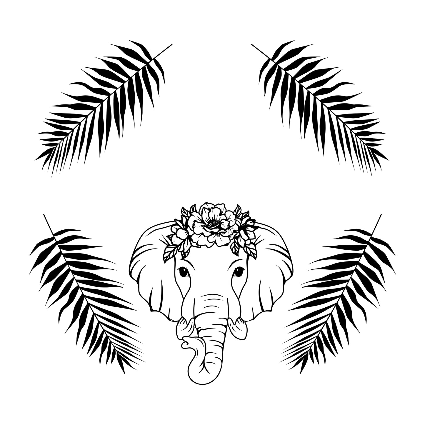 Elephant Boho hat burning design