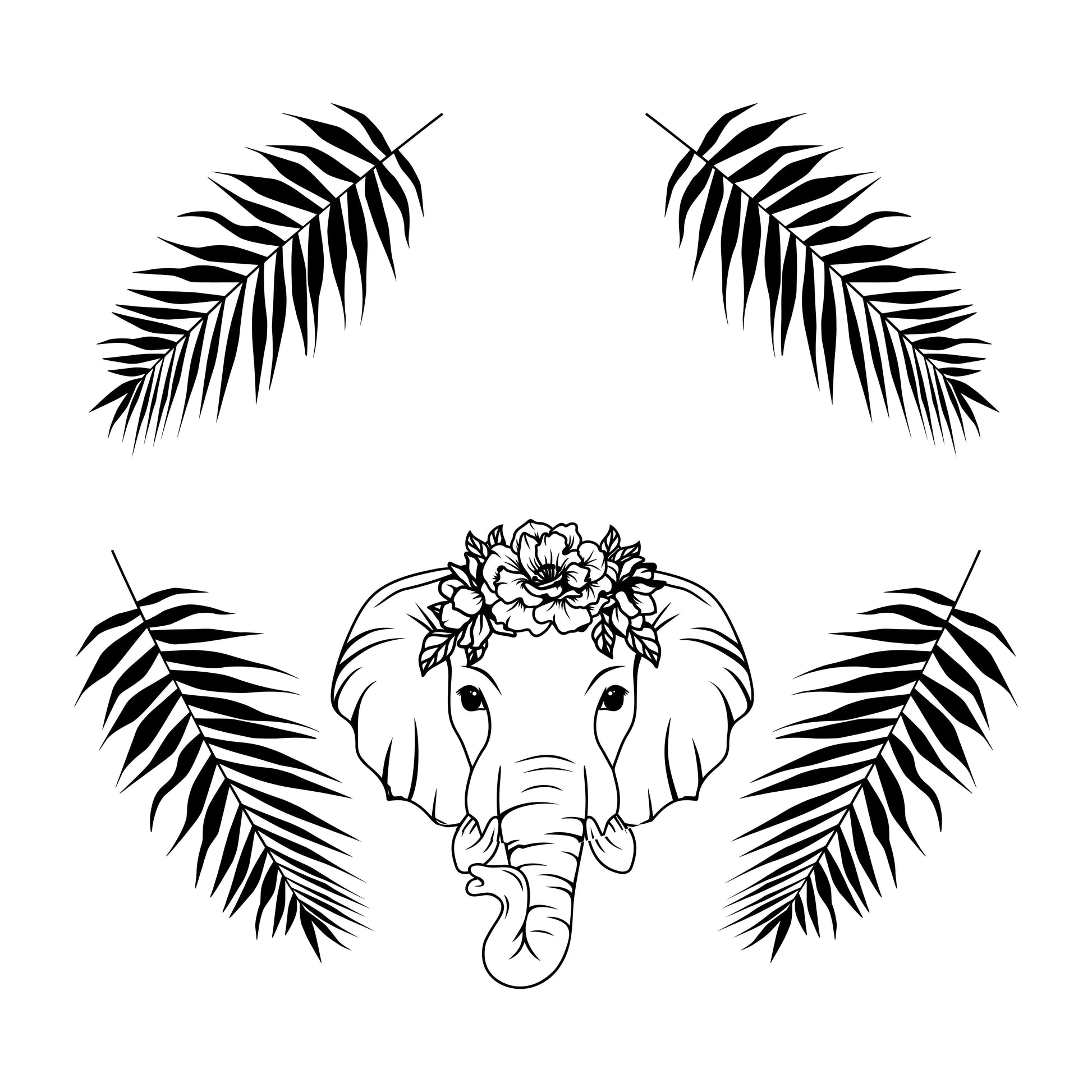 Elephant Boho hat burning design