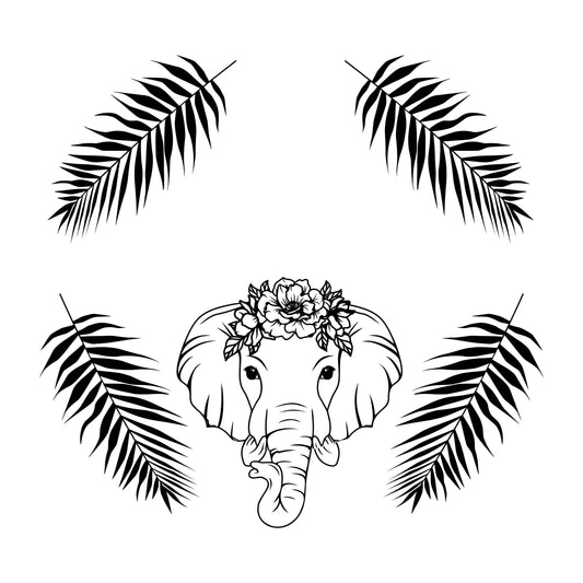 Elephant Boho hat burning design