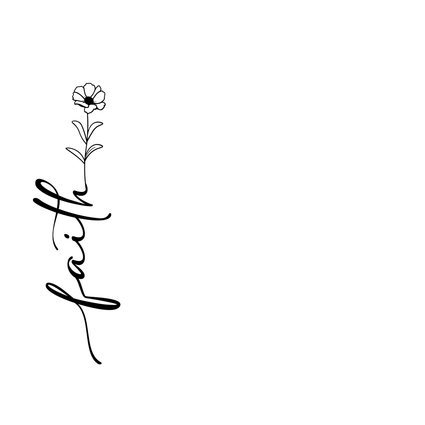 Faith Flower hat burning design