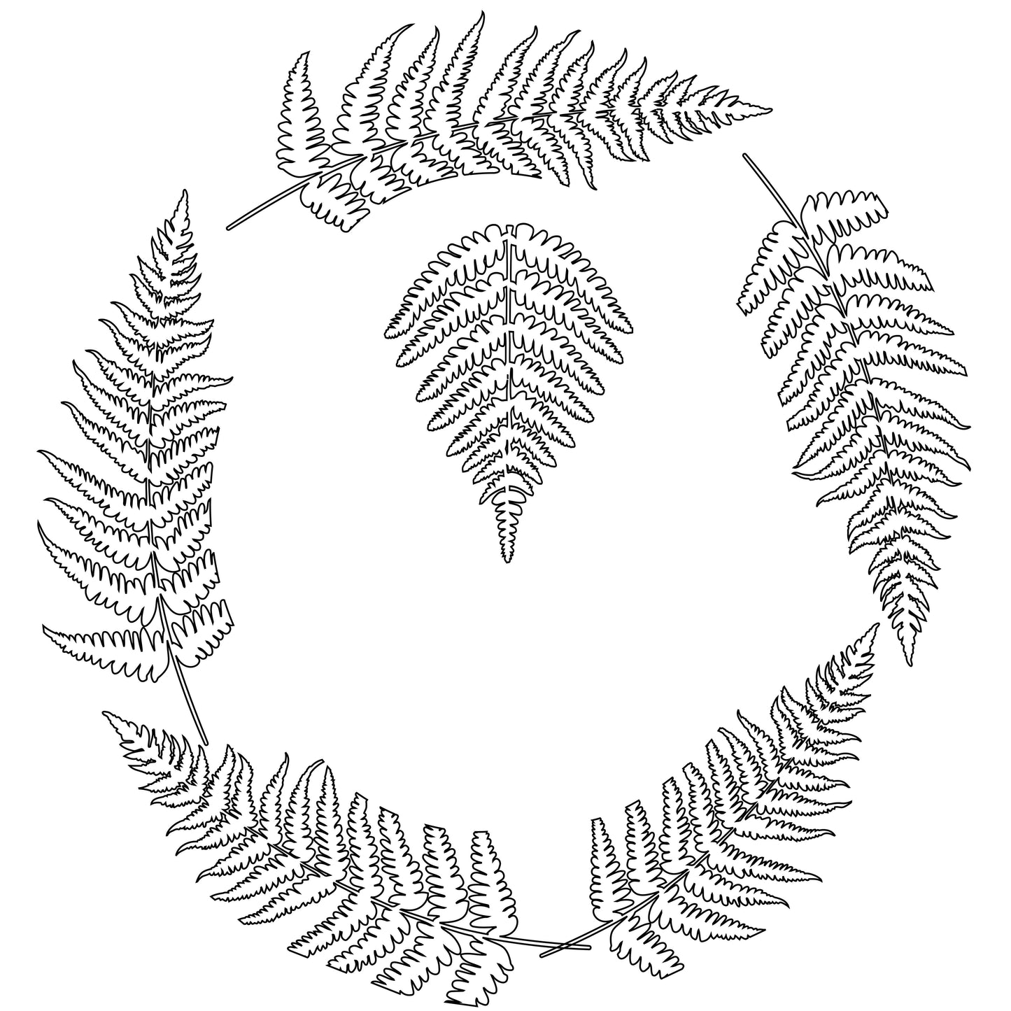 Ferns Traceable Hat Burning Pattern