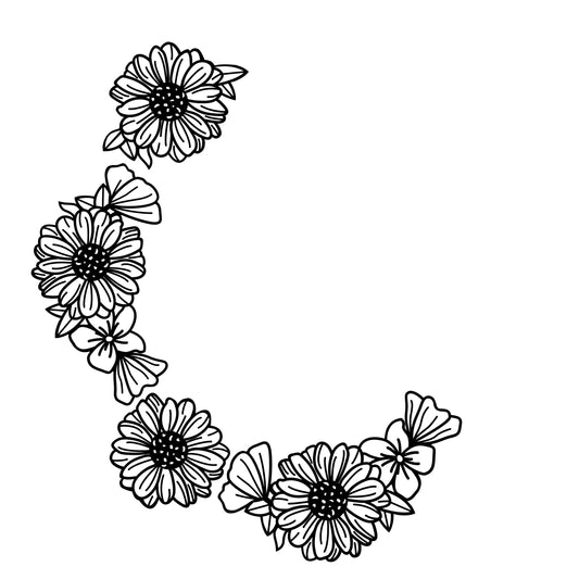 Floral Spray hat burning design