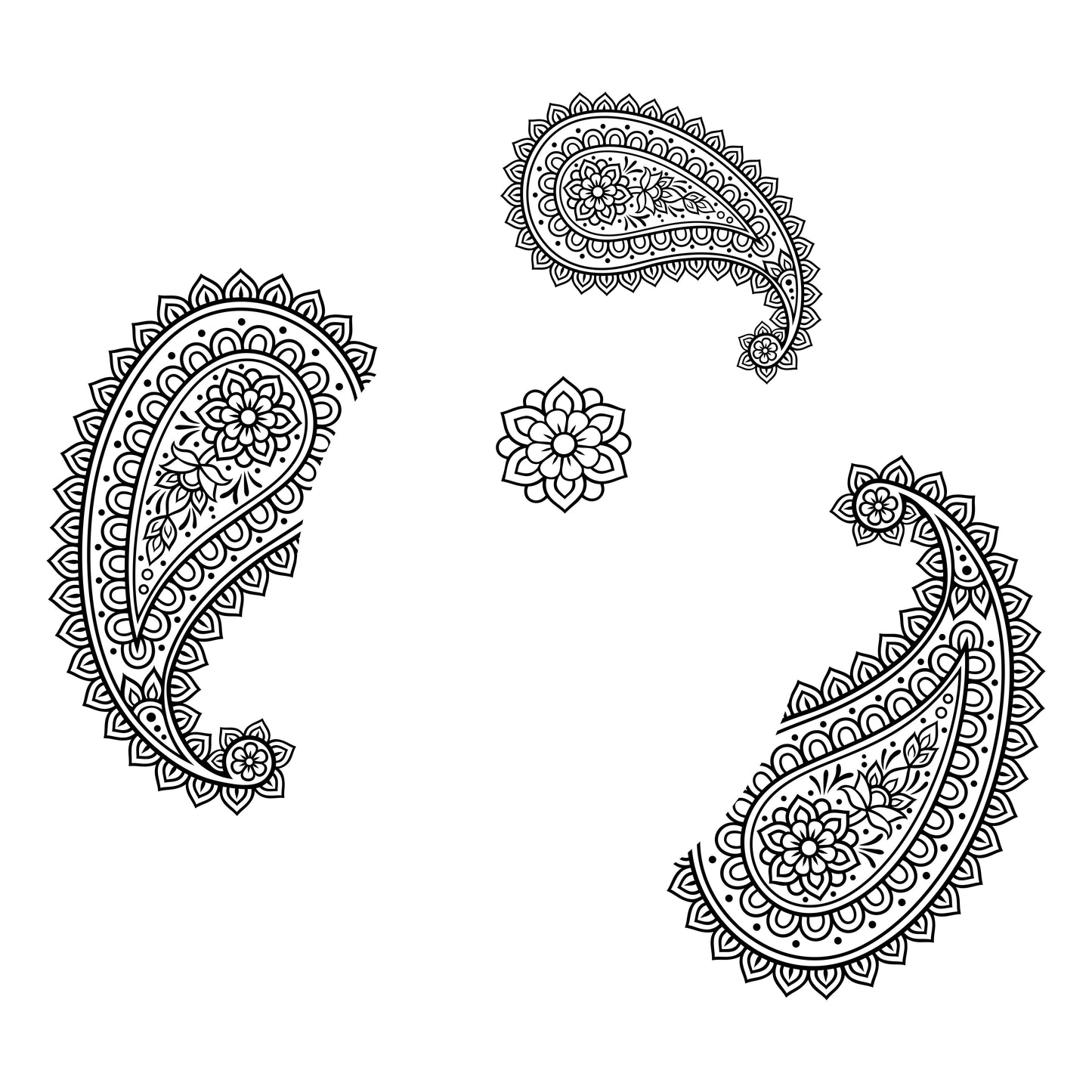 Flower Paisley Boho hat burning design