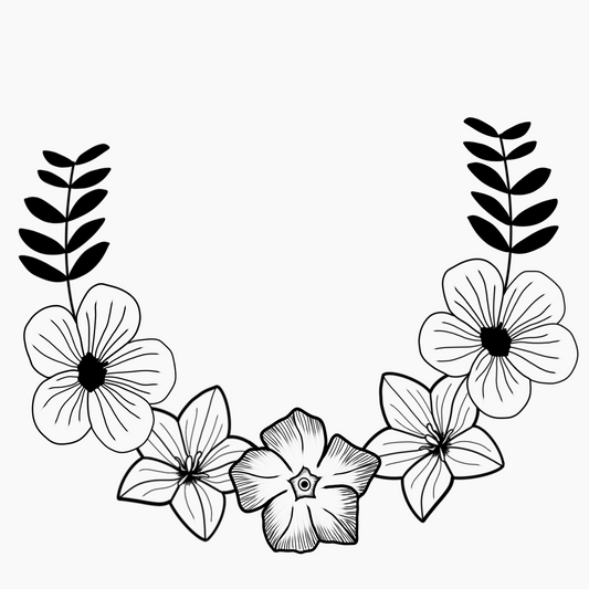 Floral Wreath hat burning design