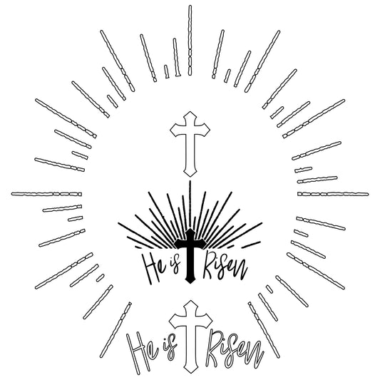 He Is Risen hat burning design