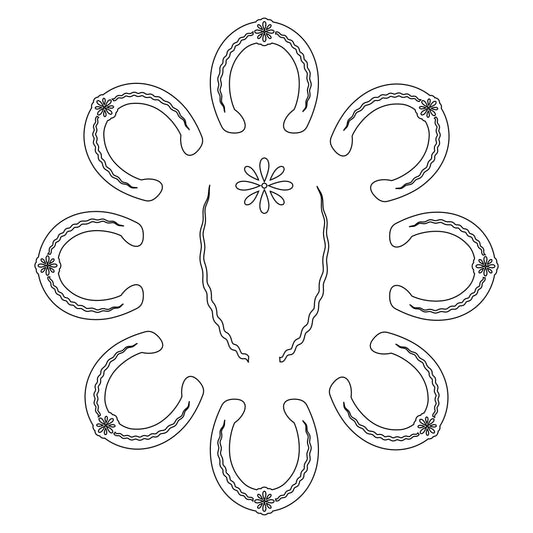 Horseshoes hat burning design