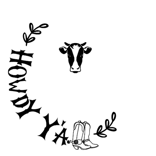 Howdy Y'all hat burning design