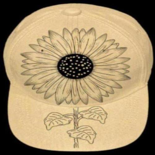 Giant Sunflower design on a baseball cap