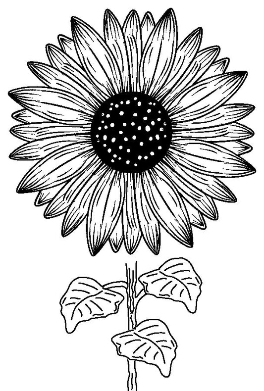 Giant Sunflower hat burning design