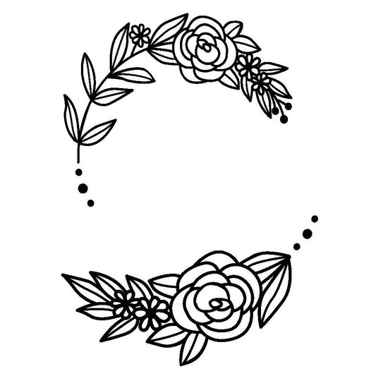 Floral Spray Baseball Cap Hat Burning Design SVG PNG