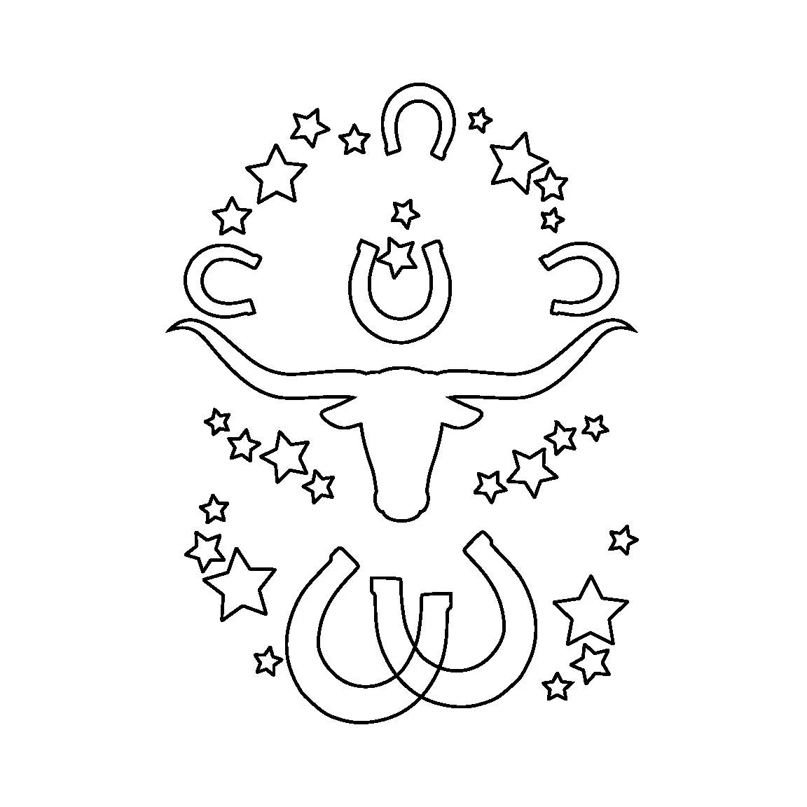 Western Longhorn baseball hat design