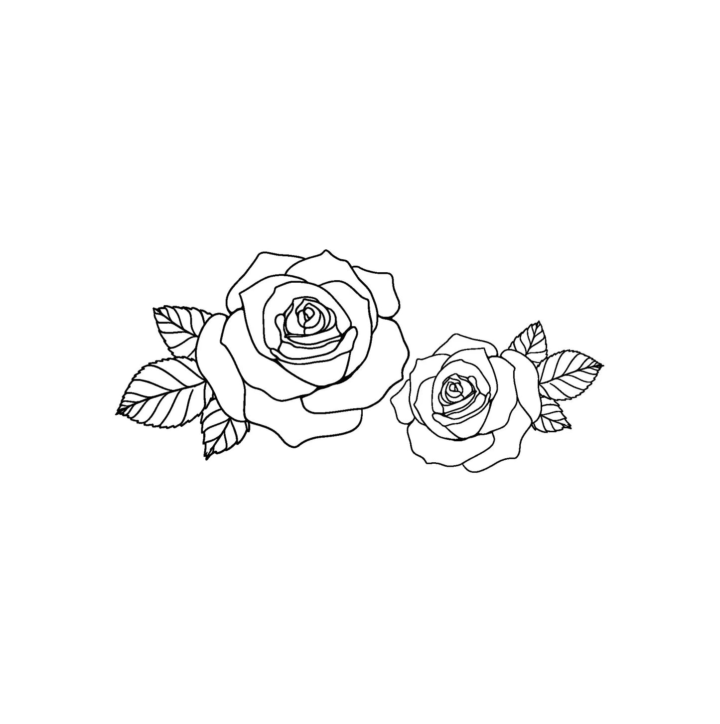 Double Rose hat burning design