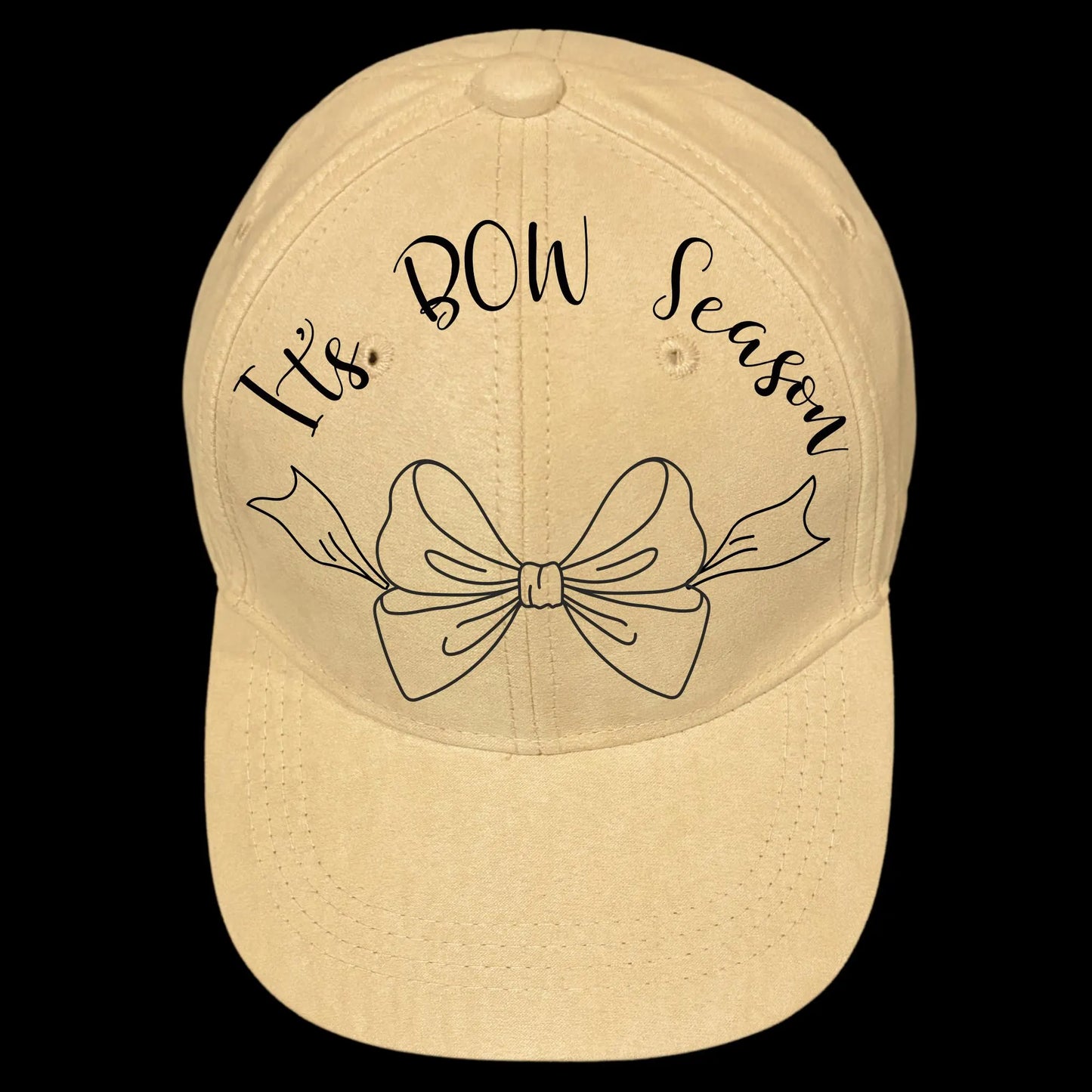 It’s BOW Season burned hat burning design on a baseball cap