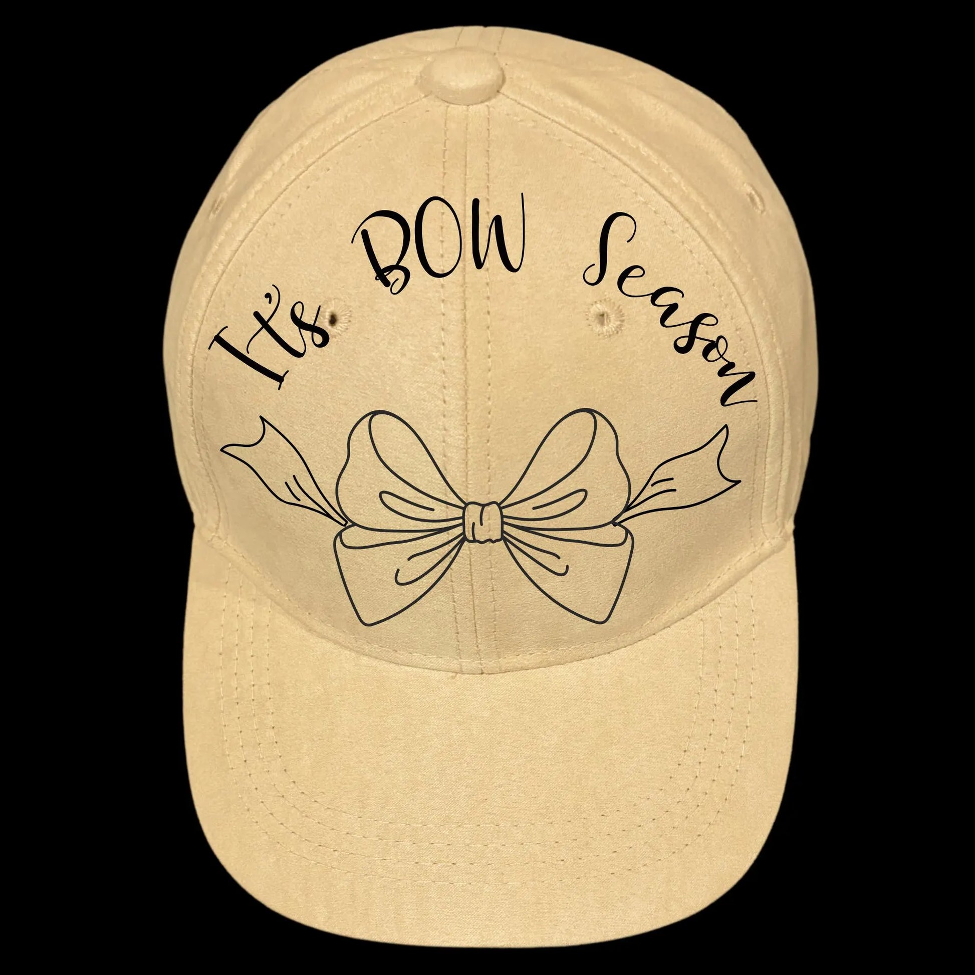It’s BOW Season burned hat burning design on a baseball cap