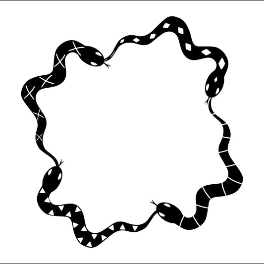 Snakes Alive hat burning design for wide brim hats