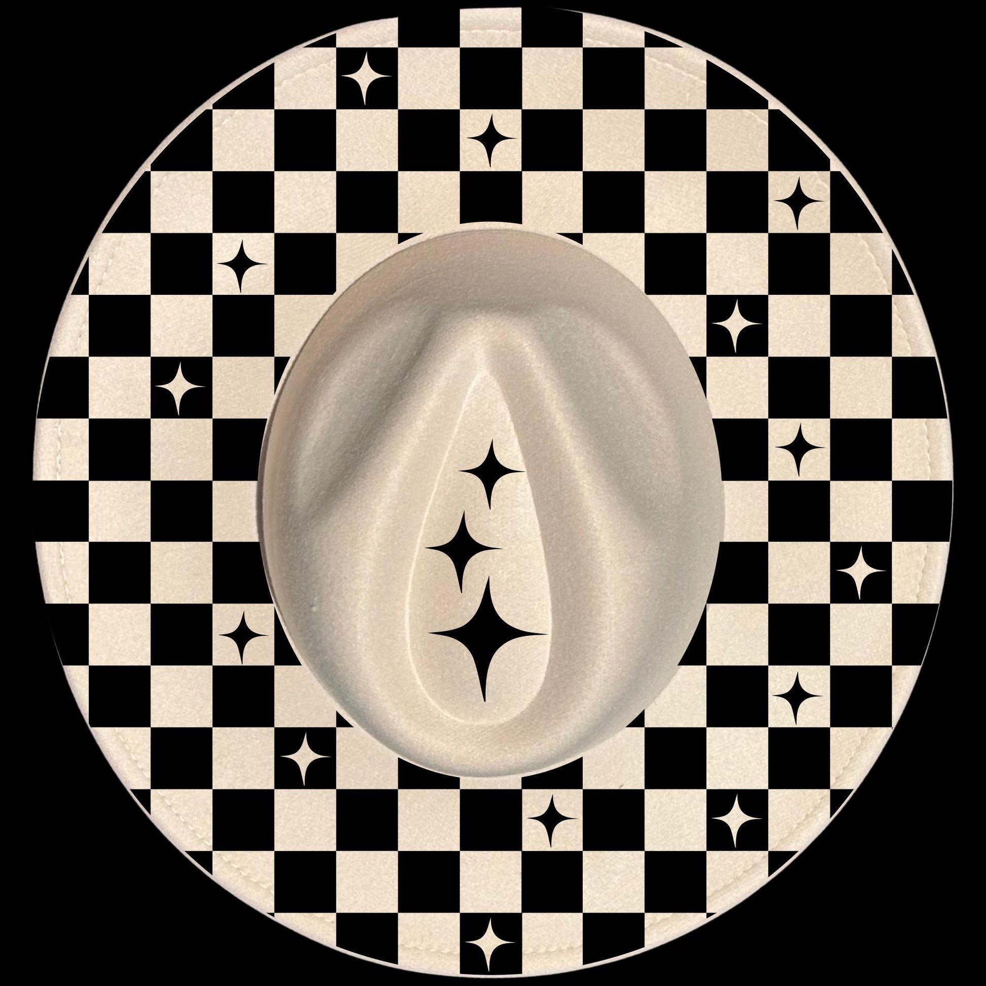 Vintage Starlight burned hat burning design for wide brim hats