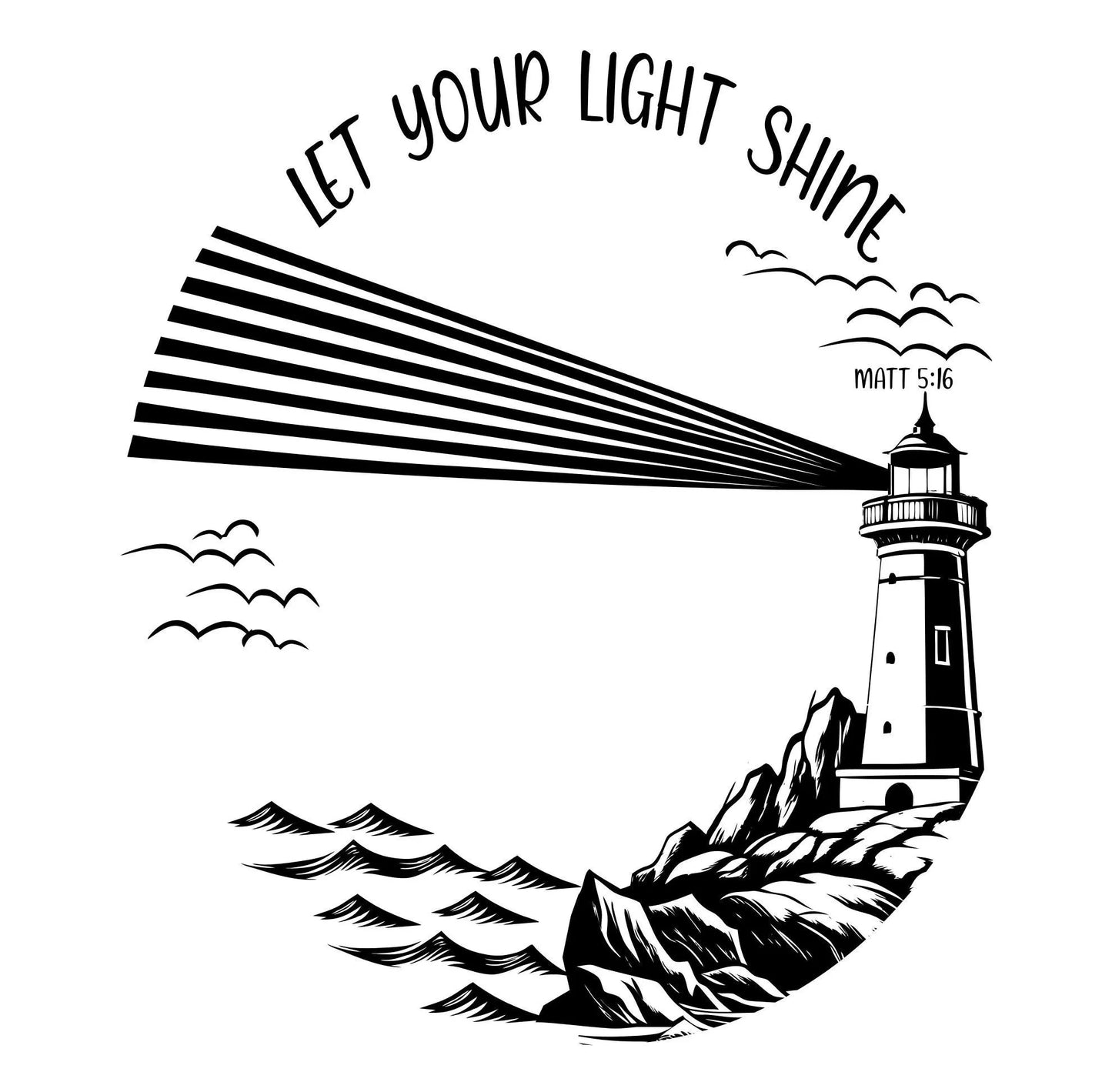 Lighthouse hat burning design for narrow brim hats