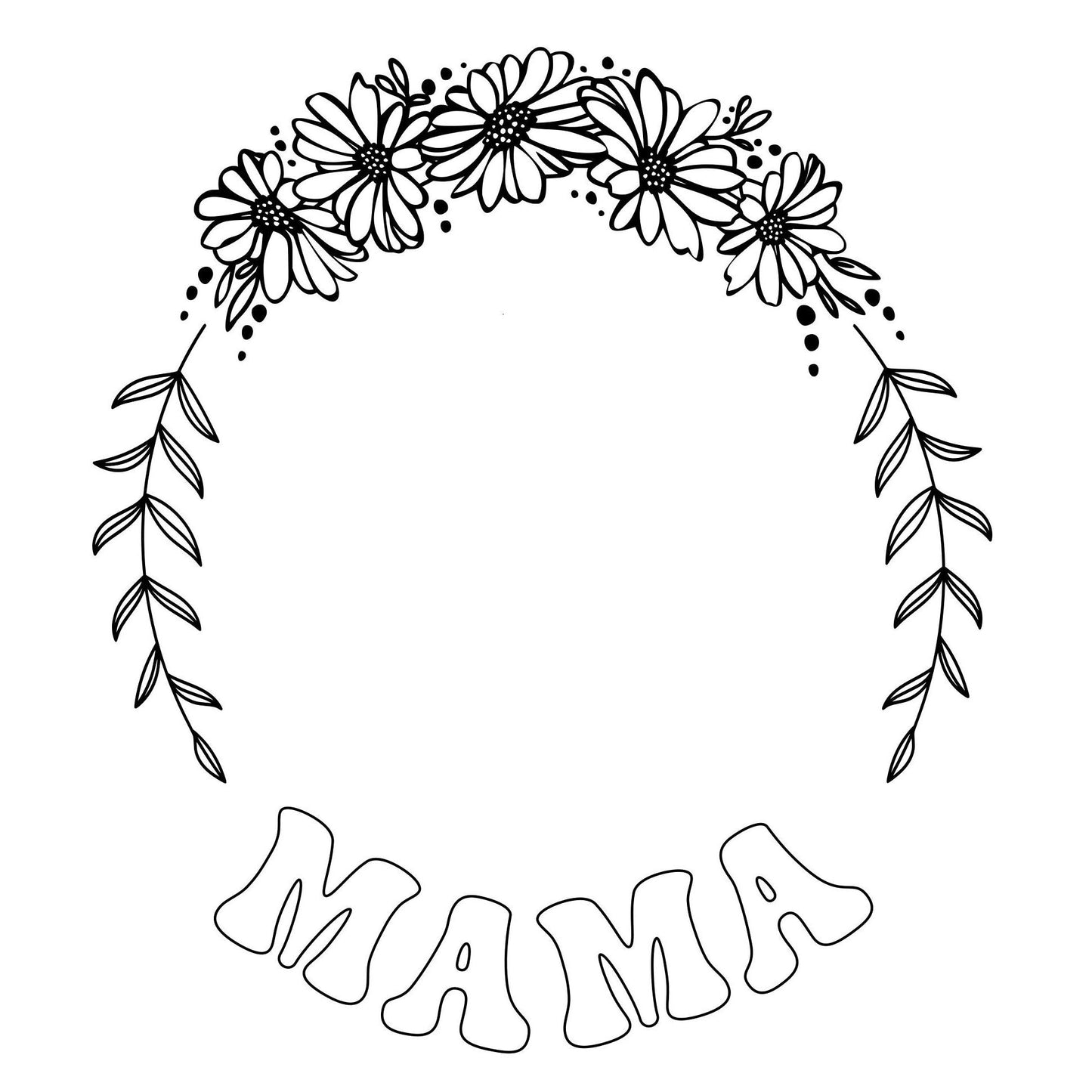 Mama hat burning design for wide brim hats