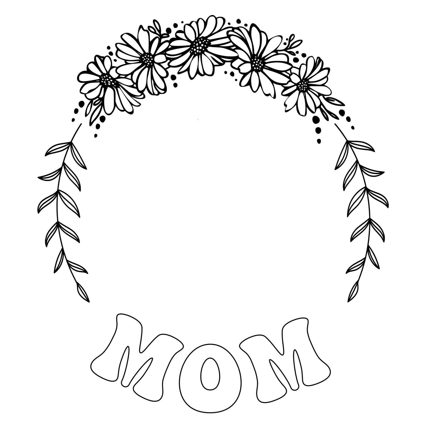 Mom hat burning design for wide brim hats