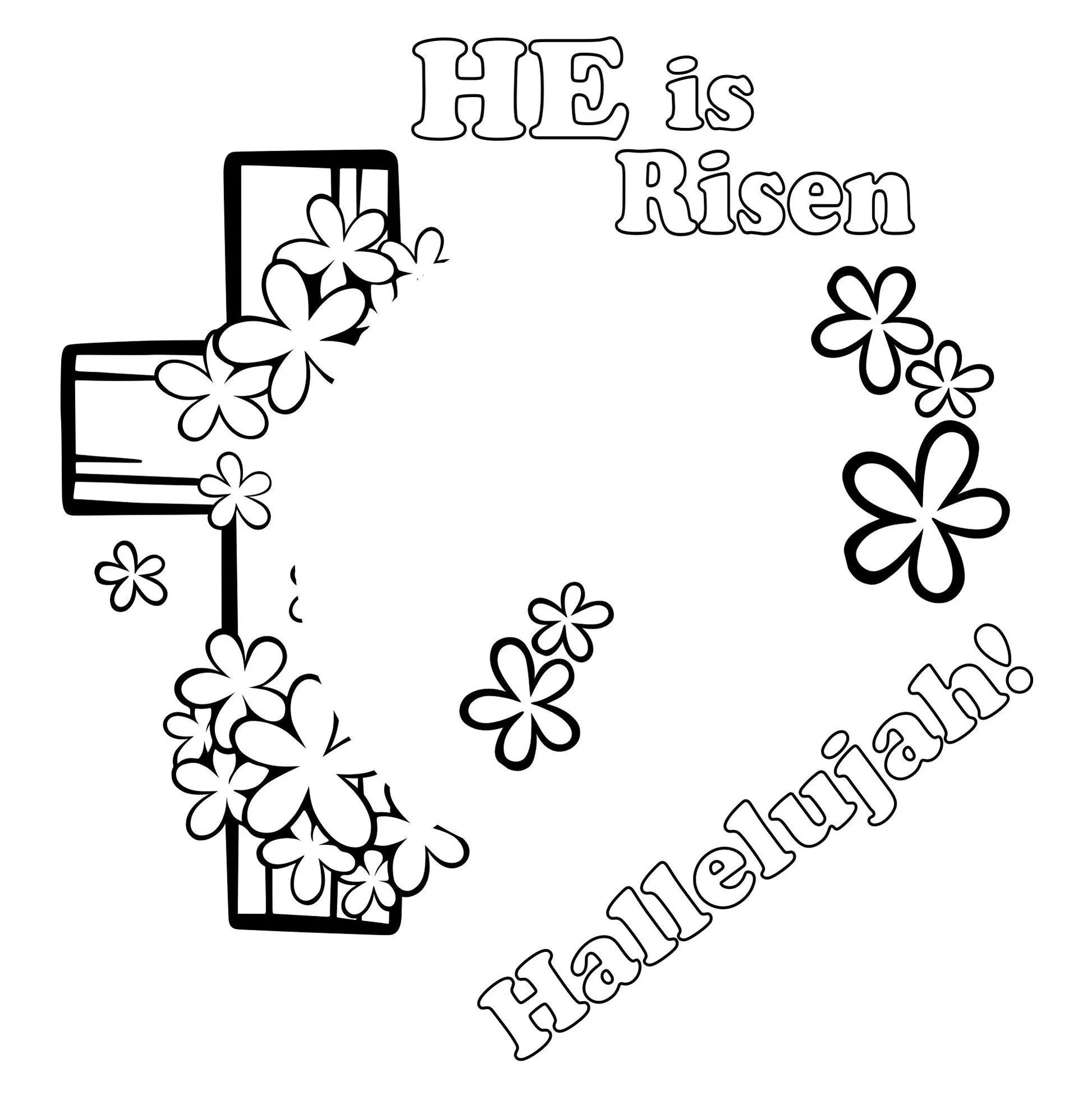 He Is Risen Hallelujah hat burning design for wide brim hats.