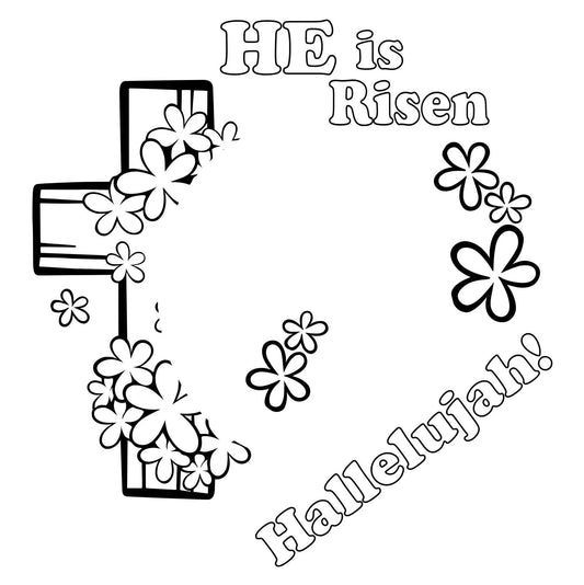 He Is Risen Hallelujah hat burning design for wide brim hats.