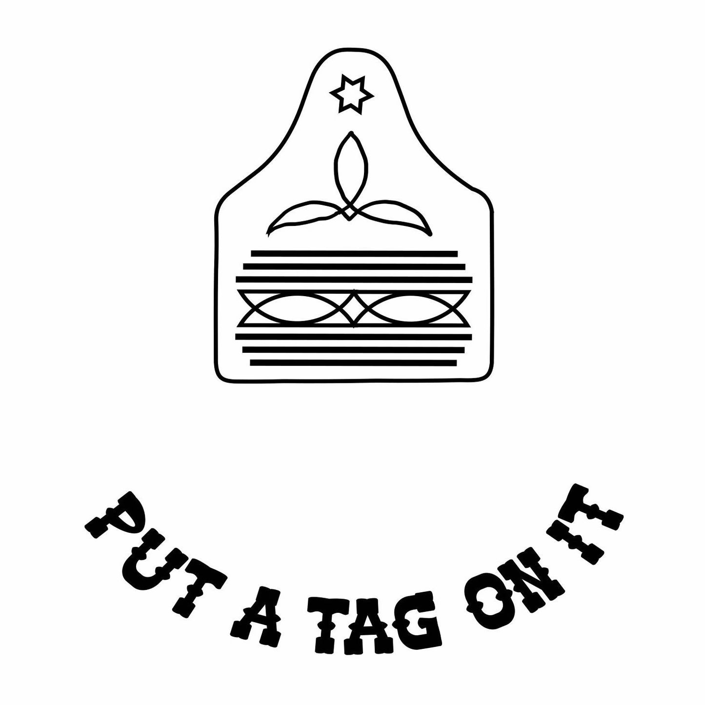 Put A Tag On It hat burning design for baseball caps