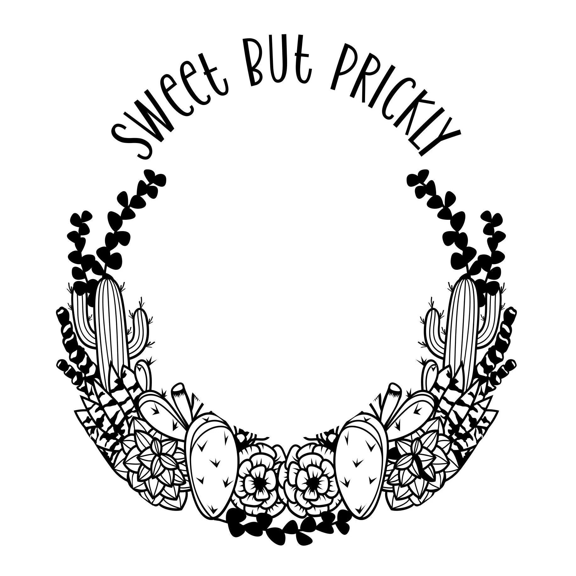 Sweet But Prickly hat burning design for wide brim hats.