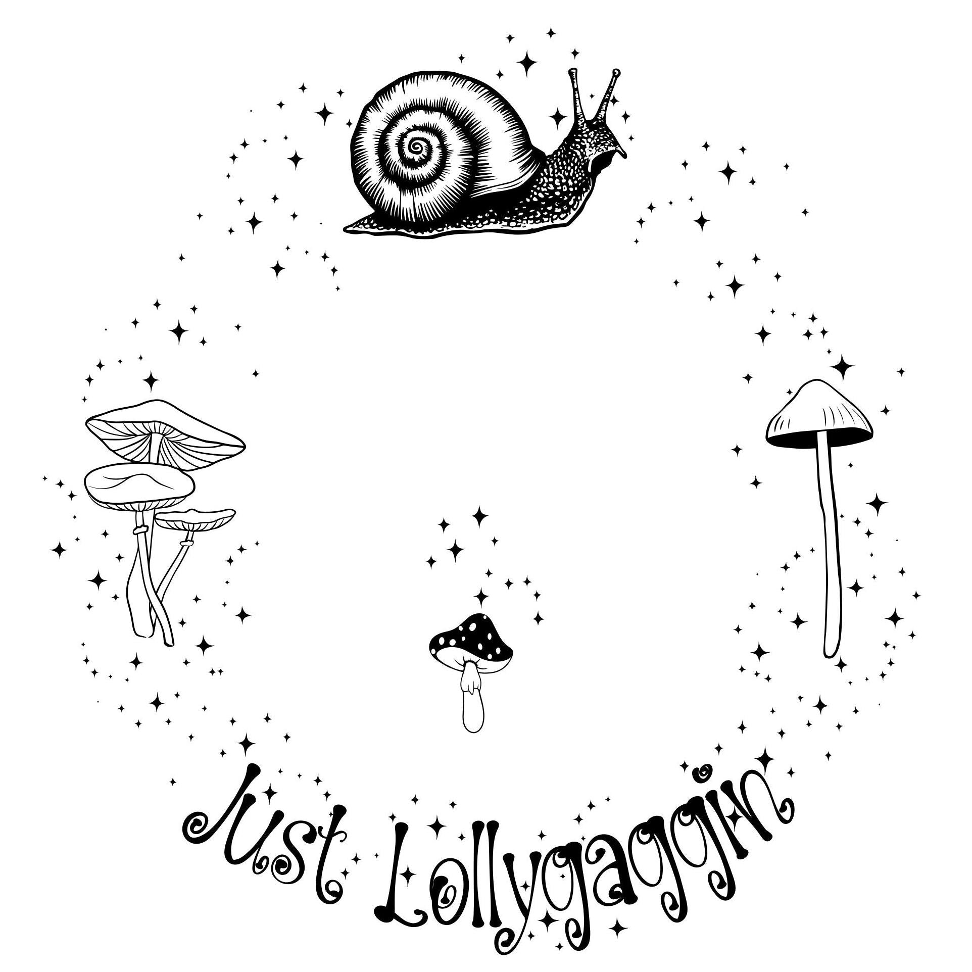 Just Lollygagging hat burning design for wide brim hats