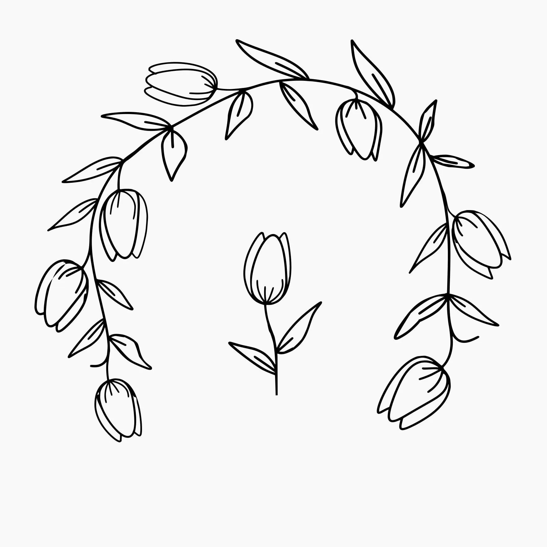 Tulip Party hat burning design for narrow brim hats.