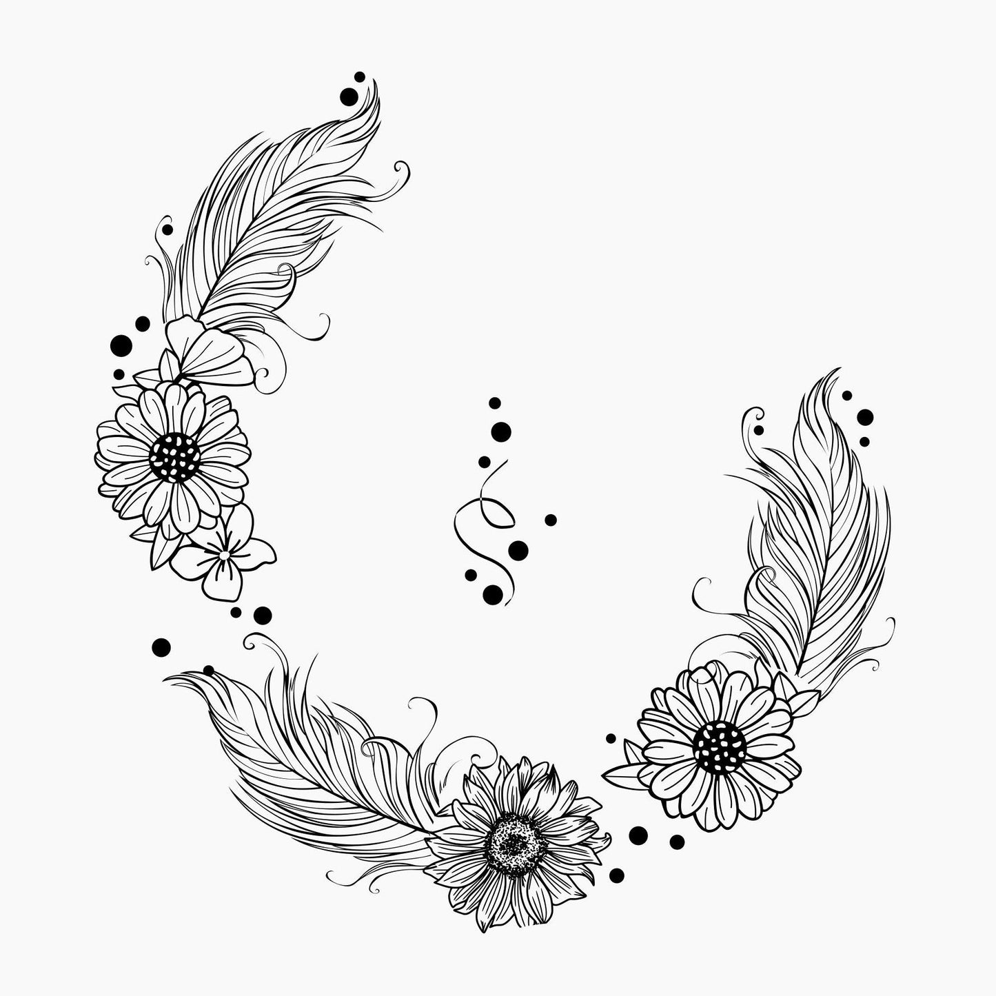 Feather Party hat burning design for narrow brim hats.