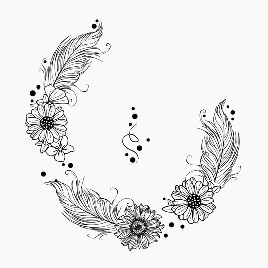 Feather Party hat burning design for narrow brim hats.