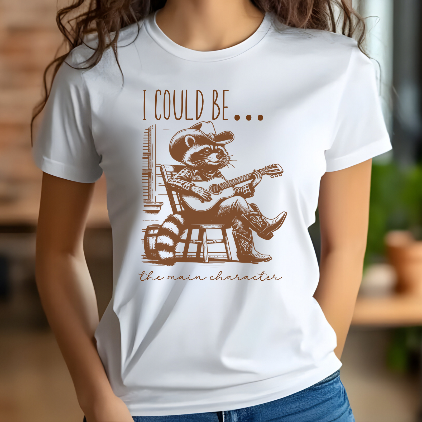 I Could Be The Main Character digital design on a t-shirt