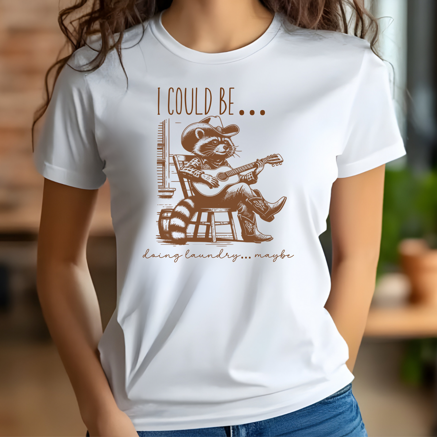 I Could Be Doing Laundry… Maybe digital design on a t-shirt