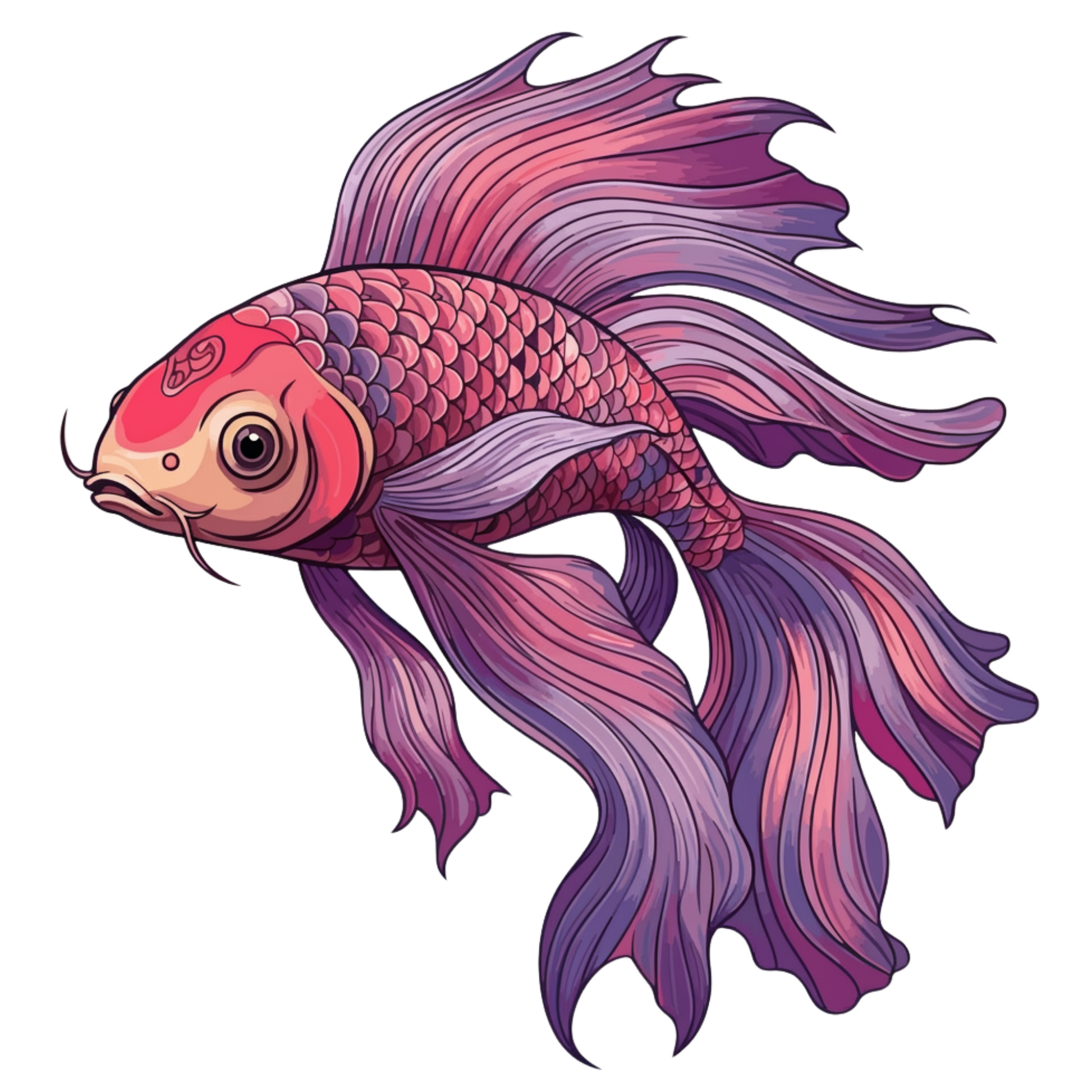 Koi Fish PNG digital design