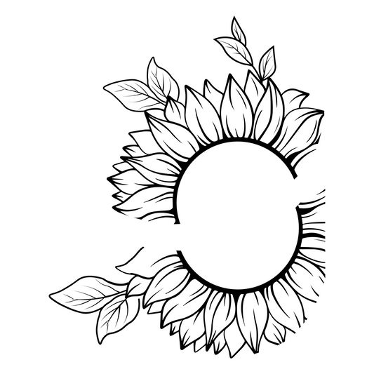 Large Sunflower baseball hat burning design