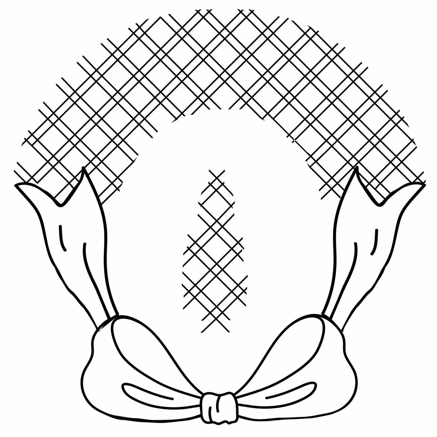 Lattice And Bow hat burning design for wide brim hats.